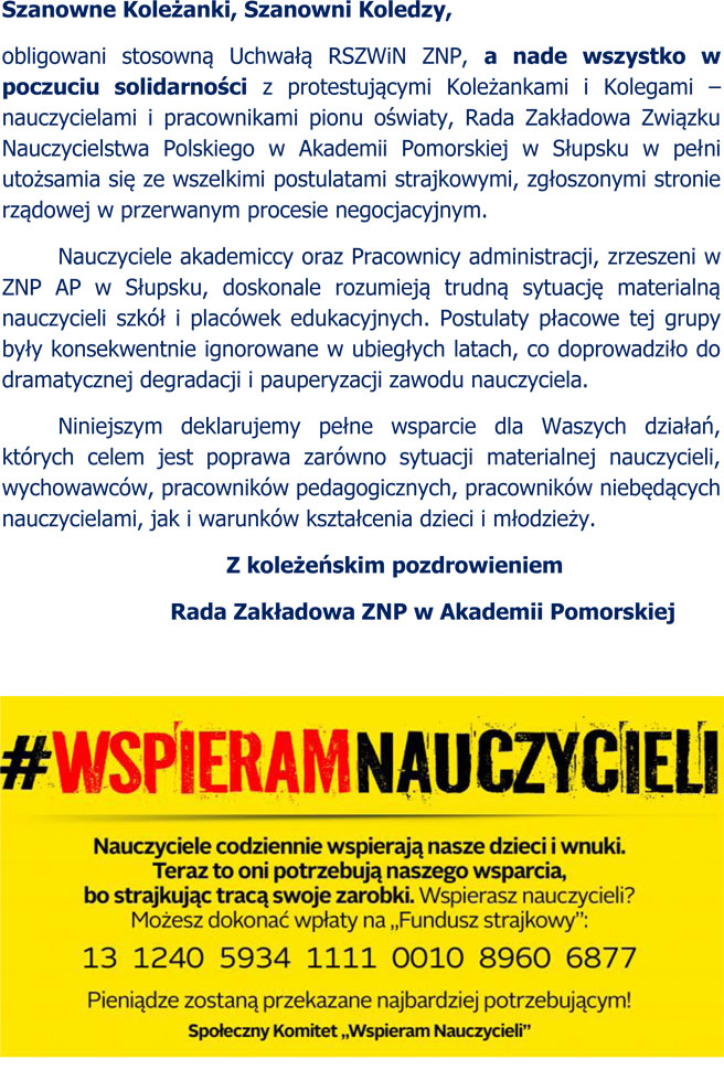 Wspieramy Nauczycieli